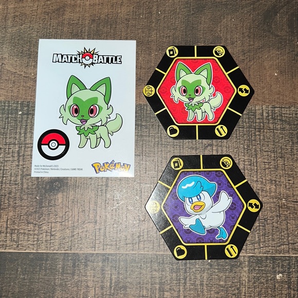 9 Holographic McDonald’s Pokémon Cards - Sprigatito Sticker - 2 Poster Cards - Picture 2 of 7